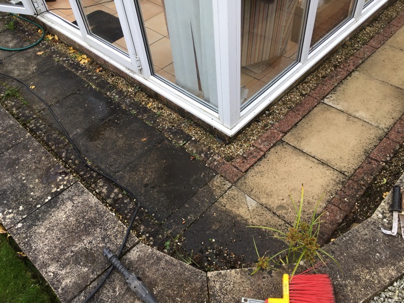 cleaning conservatory path midway